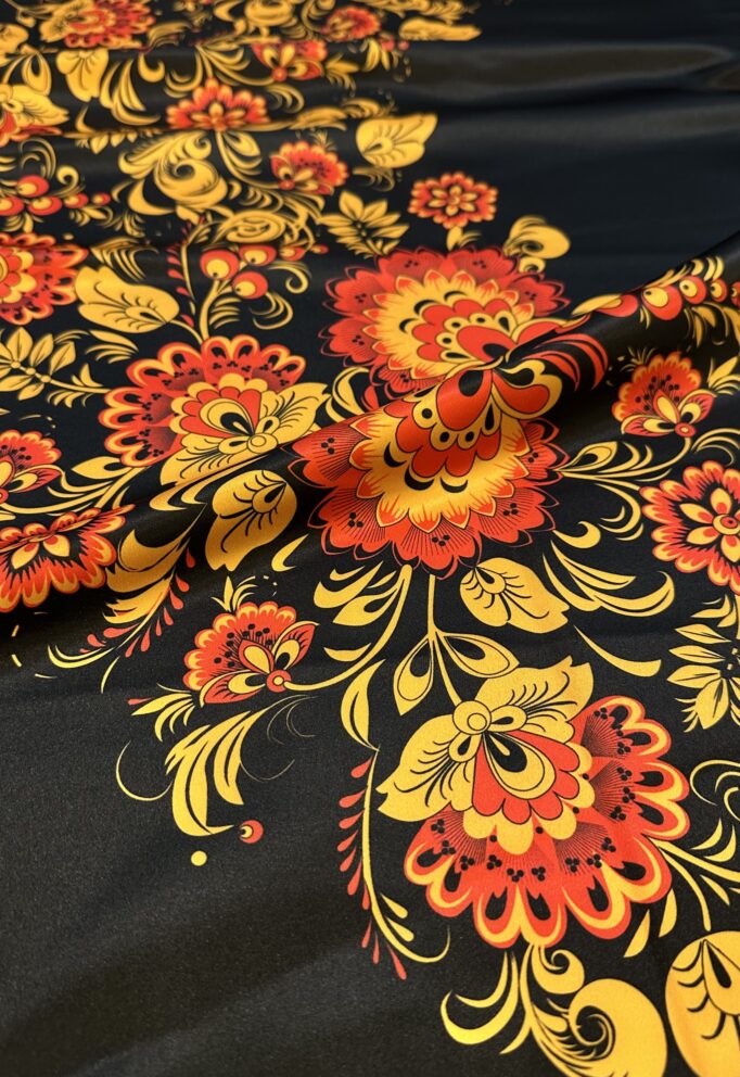 Ткань хохлома