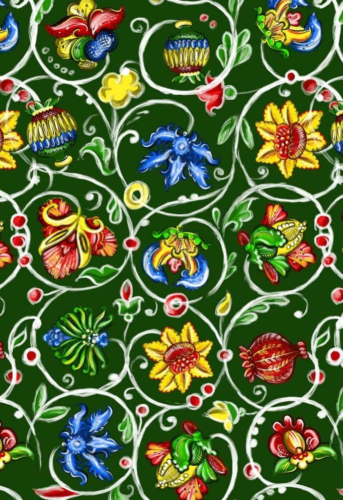 Ткани русские чудные цветы