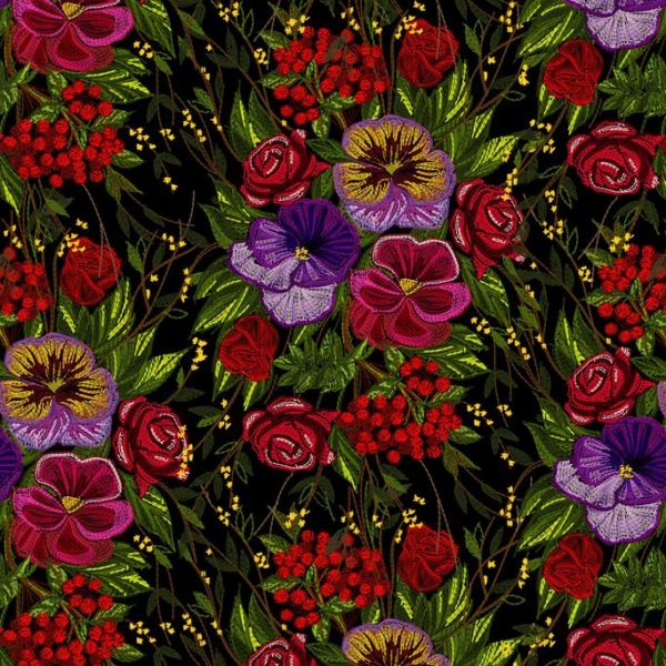 Ткань с цветами