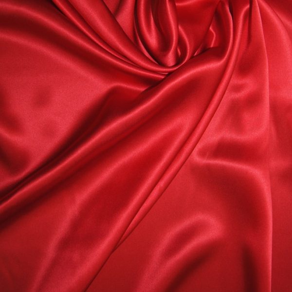 Ткань атлас красный